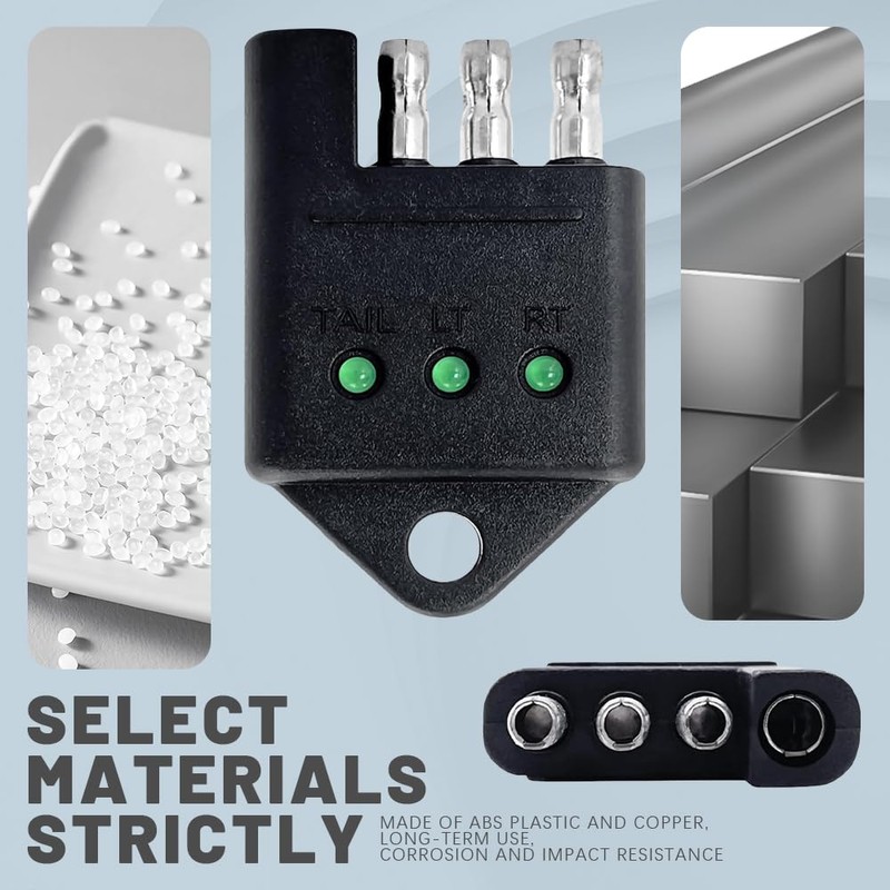 Tecledsn 4 Pin Trailer Tester Connector Trailer Plug Tester Trailer