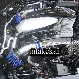 DUAL/TWIN AIR INTAKE KIT COMPATIBLE FOR 2004-2008 CHRYSLER CROSSFIRE 3.2 3.2L ENGINE (BLUE)