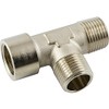 Fittingteile - T-piece distributor brass nickel-plated compressed air water plumbing