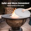 Dollate Fire Pit Lid 28 inch Drop-in Fire Pit Cover