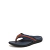 Vionic Men's Tide II Flip-Flop, Navy/Brown, 11