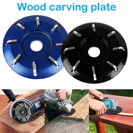 Professional Electric Hoof Repair Tool, Wood Turbo Carving Disc, 6/8 Teeth Metal Hoof Trimming Cutter for Horses, Goats, Cows, Woodcarving, Table, Woodworking (Blue 8 Teeth)