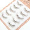 LASHIDOL Brown False Eyelashes, 5 Pairs Natural Eye Center, Thin