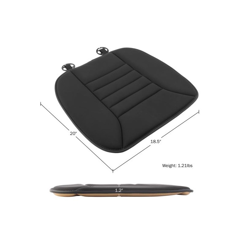 Stalwart Car Seat Cushion - 1.2-Inch-Thick Memory Foam Seat Pad
