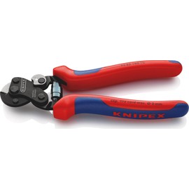 Knipex Wire Rope Cutter for tyre cord burnished, with multi-component grips 160 mm 95 62 160 TC
