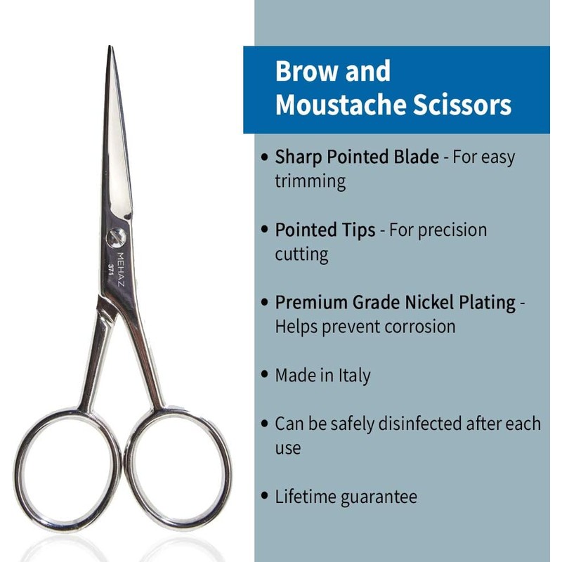 Mehaz Eyebrow & Moustache Scissors Nickel