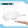 Hipiwe 2 Pack Plastic Cash Box Clear Currency Tray Rectangular