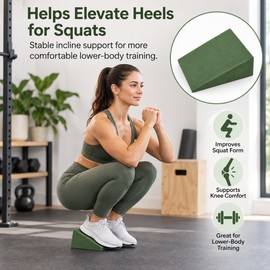 Yoga Wedge Blocks for Stretching & Squats – EVA Foam Slant Boards for Pilates, Fitness & Home Workouts