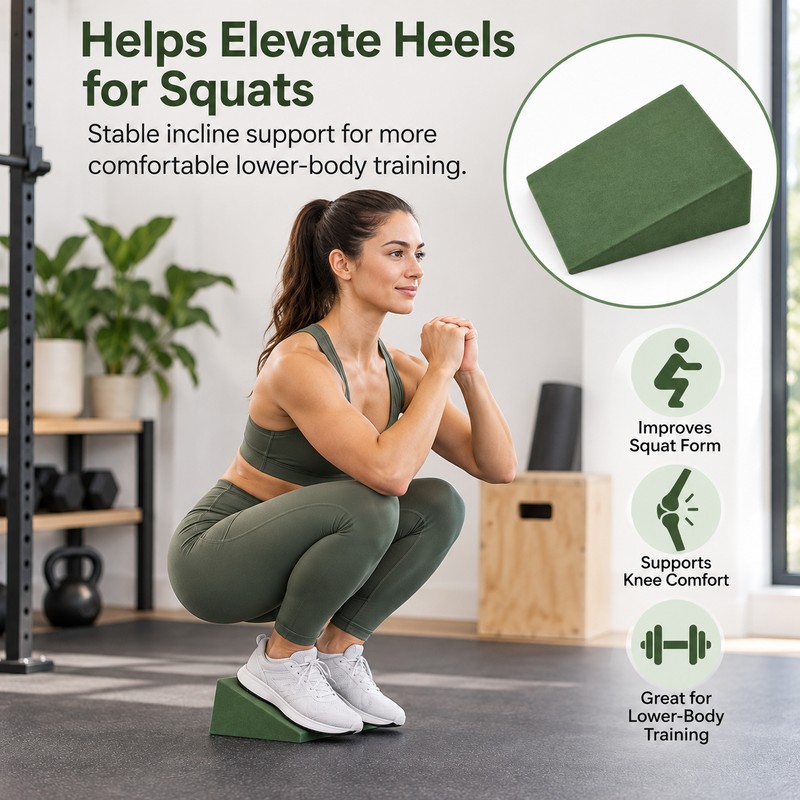 Yoga Wedge Blocks for Stretching & Squats – EVA Foam