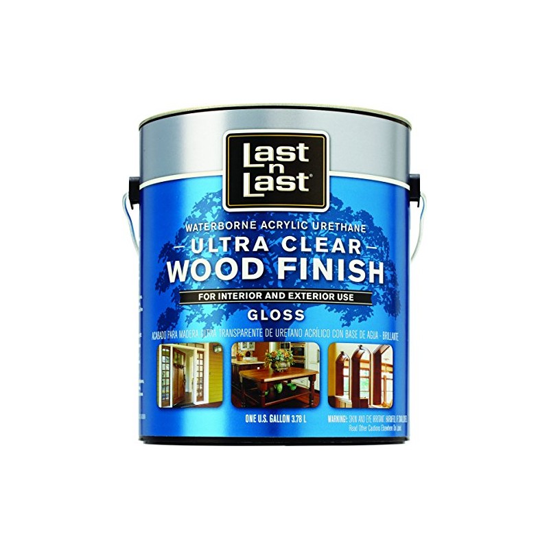 Last N Last Waterborne Wood Finish Gloss Clear Polycrylic 1
