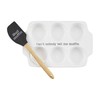 Mud Pie Circa Muffin Tray and Spatula Set, White, 12"