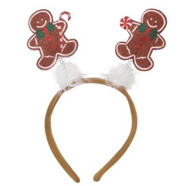KarnevalsTeufel Headband Gingerbread Man Hair Accessories Advent Party Christmas Party Gingerbread Motif Christmas Hair Band