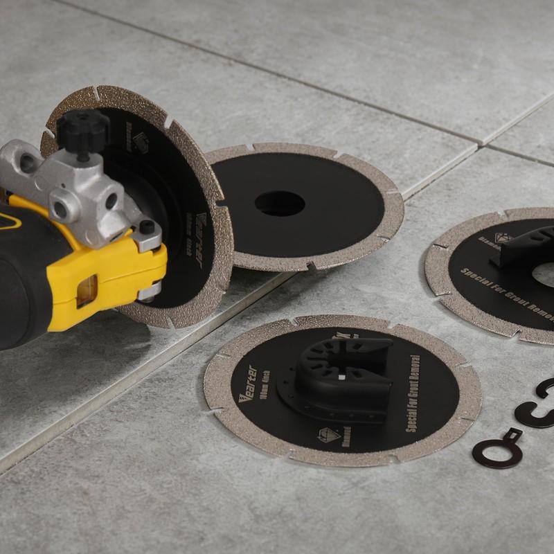 Vearter Diamond Oscillating Tool Blade 4PCS, 4" Circular Oscillating Saw