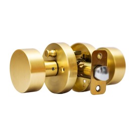 senharvest Gold Privary Door Knobs Interior - for Satin Brass Door Knobs Suitable for Hallway, Wardrobe, Bathroom etc,for All Standard Size Doors