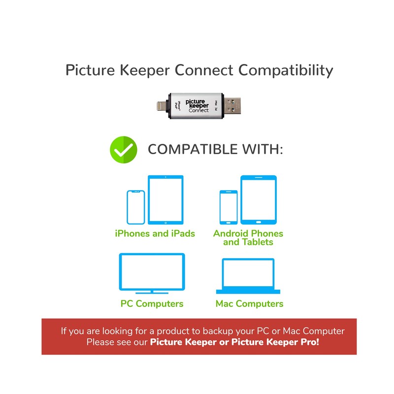 Picture Keeper Connect Photo & Video USB Flash Drive for