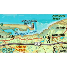 Cape Cod 33" × 21" Wall Map Gloss Laminated