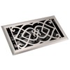 Naiture 6" x 12" Steel Floor Register Victorian Style Brushed