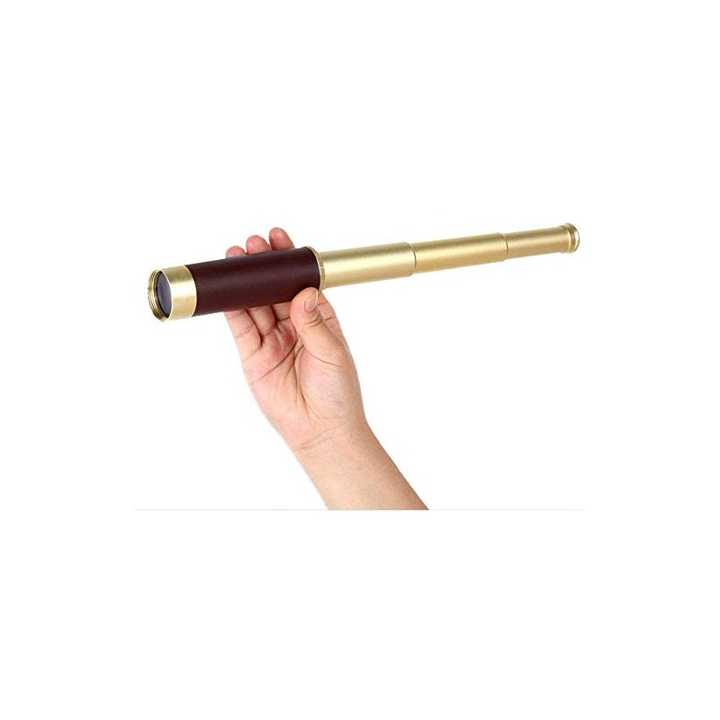Vintage Pirate Adjustable Push-Pull Handheld Pocket Telescopic Monocular Optics Telescope