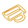 100Pcs Cute Paper Clips Yellow Cup Style Strong Metal Exquisite