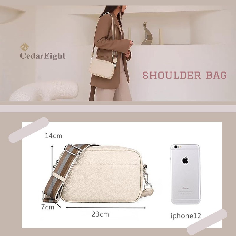 Cedar Eight Women's Small Shoulder Bag, Crossbody Mini Bag, beige