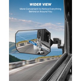 JOYTUTUS Wrangler Side Mirrors Replacement Compatible with Wrangler JK JKU 2007-2018, US Flag Pattern Wrangler JK Side Mirrors, Wider View No Vibrate & Wobble
