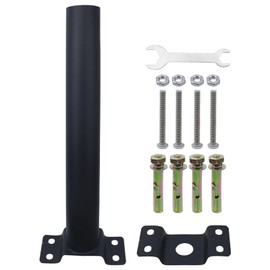 Geesatis 1Pcs Light Pole Mount,2.3 in Solar Lighting Mounting Bracket Extension Pole Kitfor Solar Street Light,Fixture Mounting Bracket for Street Light(Black)