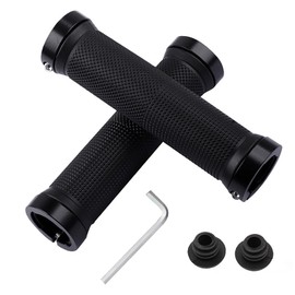 Bicycle Grip, Anti-Slip Rubber, Handle Grip, Inner Diameter 0.9 inches (22 mm), Left and Right Set, Includes Allen Wrench, Fatigue, Anti-Slip, Easy Grip, MTB BMX, Mountain Bike, Foldable, Cross Bike,