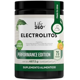 LIFE 360 Electro Mix 75 Servicios en Polvo, Envase que contiene 488 g  Rinde 75 servicios por envase. Contiene vitamina C, inulina de agave, citrato  