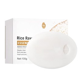 Easilydays Rice Essence Rice Cleansing Soap, with Goat Milk Essence & Centella Asiatica, Luxurious Body Soap for Deep Clean, Gentle Hydrating Soften Skin, Cleansing Bar for Bath, Hands, Face, 3.53 Oz