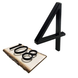 5 Inch Address House Numbers for Home and Commercial Use - Modern, All Weather Indoor Outdoor Street Address Numerals Mount Horizontally or Vertically with Hardware (4)