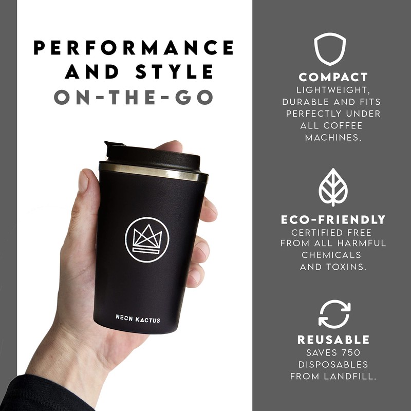 Neon Kactus Insulated Coffee Cup | Travel Cup | Double