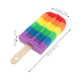 FRCOLOR 3 Pcs Colorful Bath Sponge Cute Ice Cream Shaped Loofah Exfoliator for Adults High Density Body Scrubber for Vibrant Shower Experience