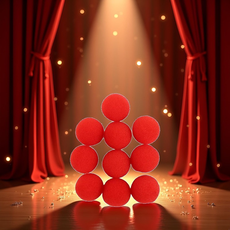 Jowxsx 10Pcs Red Sponge Balls Soft Magic Tool Sponge Balls,Lightweight