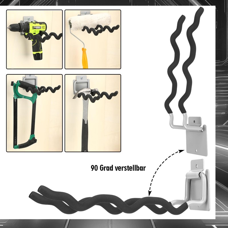 MorningRo 4 Pack Garage Hooks Heavy Duty 12" Ladder Hanger
