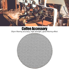 Coffe Puck Screen Filter Mesh, Reusable 316 Stainless Steel Coffe Filter Accessory with Multi Layer Sintered, for Coffee Making(58.5mm)
