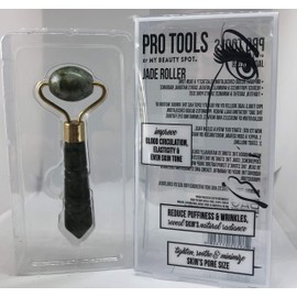 PRO TOOLS Jade Facial Roller for beautiful skin(Green)