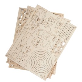 Robotime Rokr US Warehouse Wood Crafts LGC01 Spaceport Marble Run DIY Assembly Toys 3D Wooden Puzzles for Drop ShippingColor: multi color, Pieces: 101~500