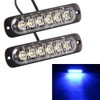 Poopee LED Daytime Running Lamp, Waterproof, Blue/White, for 12V/24V Cars,