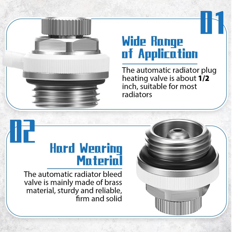 Automatic Bleed Valve 3/4 Inch Bleed Plug Valve Radiator Bleed