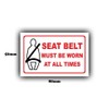 4-Pack Seat Belt Must Be Worn Stickers - Seatbelt Waterproof