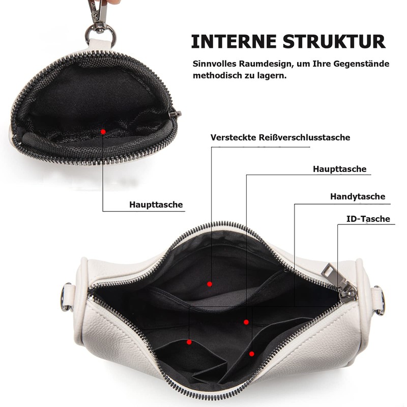 myfriday Schultertasche Hobo Crossbody Umhängetasche für Damen PU Leder Handtasche