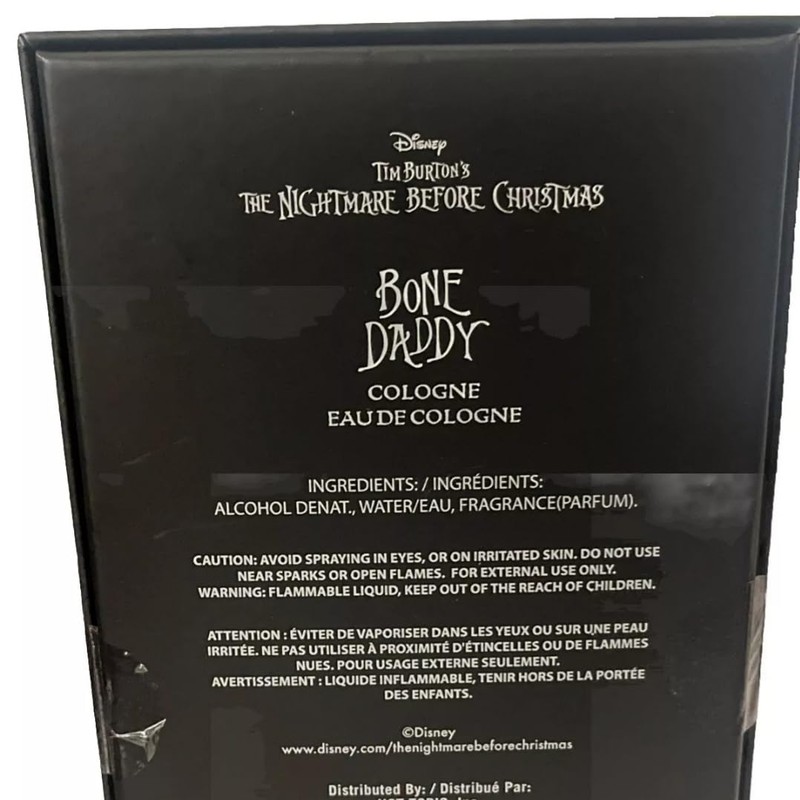 NIGHTMARE BEFORE CHRISTMAS JACK BONE DADDY 3.4 OZ COLOGNE SPRAY