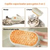 Cepillo De Vapor Para Gato Perro Mascota Peine Baño Masaje