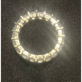 Unbranded 14k White Gold Plated Ring Size 12 With Cubic Zirconia