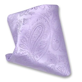 Vesuvio Napoli LAVENDER PURPLE PAISLEY Design Hankerchief Pocket Square Hanky Men's Hankies