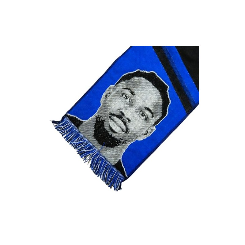 Inter, Sciarpa Jacquard dedicata al giocatore Marcus Thuram, 100% Acrilico,