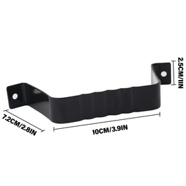 XiyaxiVici 3x4 Downspout Adapter Gutters Downspout Strap Bracket Leader Strap Rainwater Drainage Gutter Parts Black (4 Pack) (3x4)