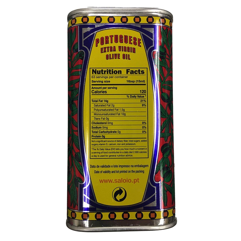 Saloio Portguese Imported Olive Oil with Easy Pouring Sprout 1