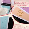 WRBAJIS 50Pcs Mothers Day Flower Wrapping Bags Clear Single Flower