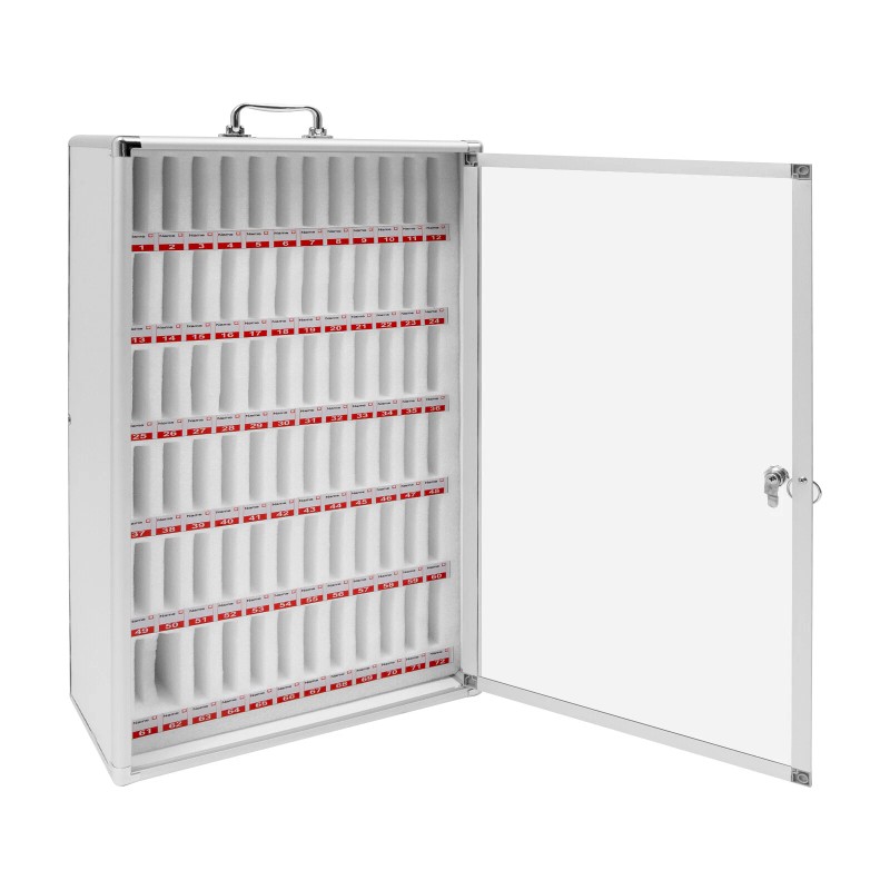 72 Slots Cell Phone Locker Portable Phone Storage Cabinet W/